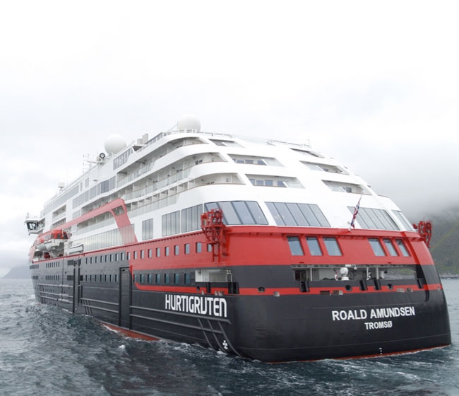 Hurtigruten's New Hybrid Cruise Ship "Roald Amundsen"